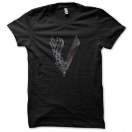 Shirt Vikings fan art noir pour homme et femme