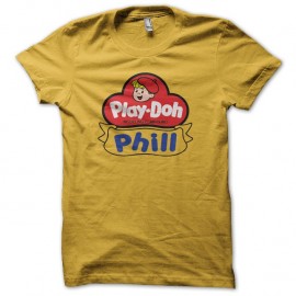 Shirt parodie Play Doh Phill jaune pour homme et femme
