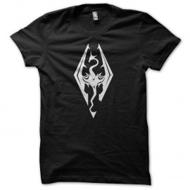 Shirt Skyrim dragon symbole noir pour homme et femme