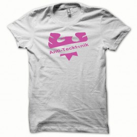 Shirt Anti-Tecktonik rose/blanc pour homme et femme