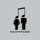 Shirt Music Connecting People gris pour homme et femme
