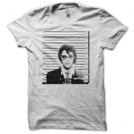 Shirt Elvis Presley under arrest blanc pour homme et femme