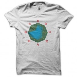 Shirt Naruto statistiques blanc pour homme et femme