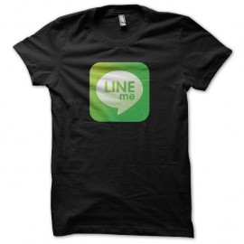 Shirt Geek Line Me parodie Line App noir pour homme et femme