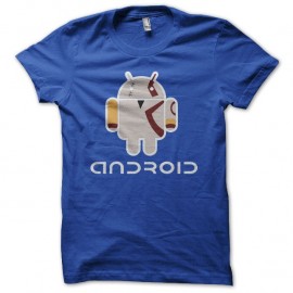 Shirt Android parodie bleu pour homme et femme