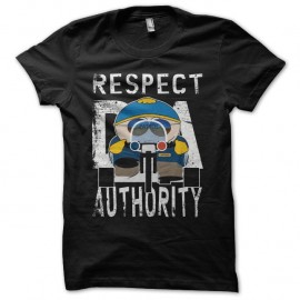 Tee-shirt Respect My Authority Cartman South Park parodie noir pour homme et femme