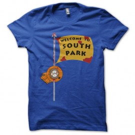 Tee-shirt Kenny Welcome to South Park parodie bleu pour homme et femme