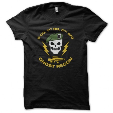 Shirt Ghost Recon 1st bn. 5th SFG noir pour homme et femme