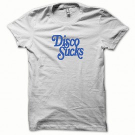 Shirt Disco Sucks bleu/blanc pour homme et femme