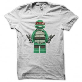 Shirt Tortues Ninja parodie Lego blanc pour homme et femme