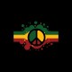 Shirt rasta Peace and Love artwork noir pour homme et femme