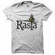 Shirt rasta Rastafari symbol blanc pour homme et femme