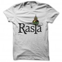 Shirt rasta Rastafari symbol blanc pour homme et femme