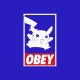 Shirt Pikachu parodie Obey bleu pour homme et femme