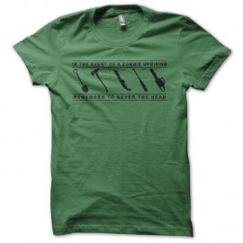 Shirt zombie killer toolkit vert pour homme et femme