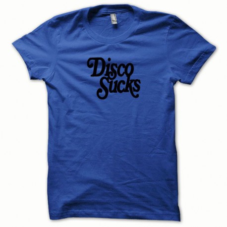 Shirt Disco Sucks noir/bleu royal pour homme et femme