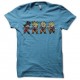 Shirt Son Goku evolution pixel art turquoise pour homme et femme