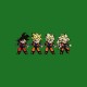 Shirt Son Goku evolution pixel art vert pour homme et femme
