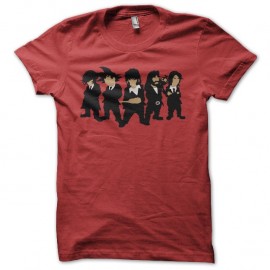 Shirt Manga parodie Reservoir Dogs rouge pour homme et femme