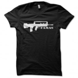 Shirt Famas fusil d'assaut français noir pour homme et femme