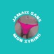 Shirt Jamais sans mon String turquoise pour homme et femme