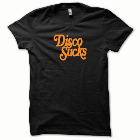 Shirt Disco Sucks orange/noir pour homme et femme