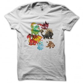 Shirt Dragon City blanc pour homme et femme