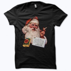 Shirt lucky strike Père Noël cigarettes noir pour homme et femme