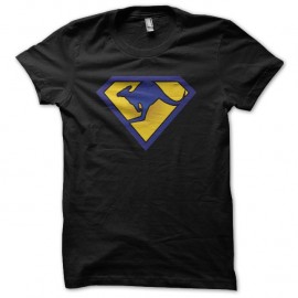 Shirt Skippy parodie Superman noir pour homme et femme