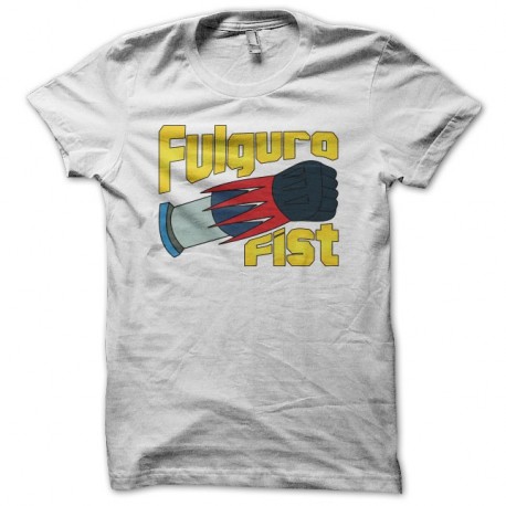 Shirt Goldorak parodie Fulguro Fist blanc pour homme et femme