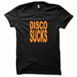 Shirt Disco Sucks orange/noir pour homme et femme