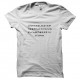 Shirt série V les visiteurs alphabet noir/blanc pour homme et femme