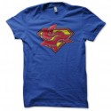 Shirt superman symbol hiphop style bleu pour homme et femme