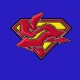 Shirt superman symbol hiphop style bleu pour homme et femme