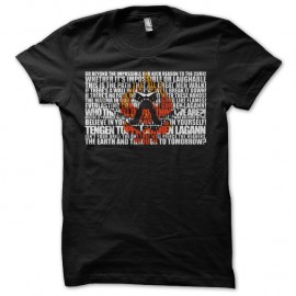 Shirt gurren lagann noir pour homme et femme