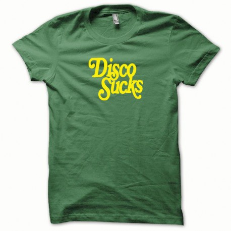 Shirt Disco Sucks jaune/vert bouteille pour homme et femme