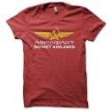 Shirt Soviet Airlines rouge pour homme et femme